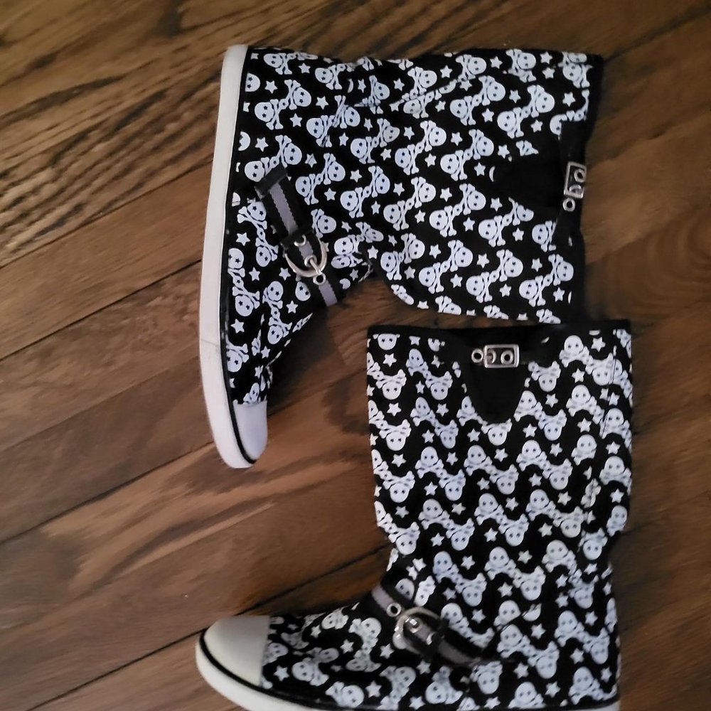 Rubber boots with ghosts